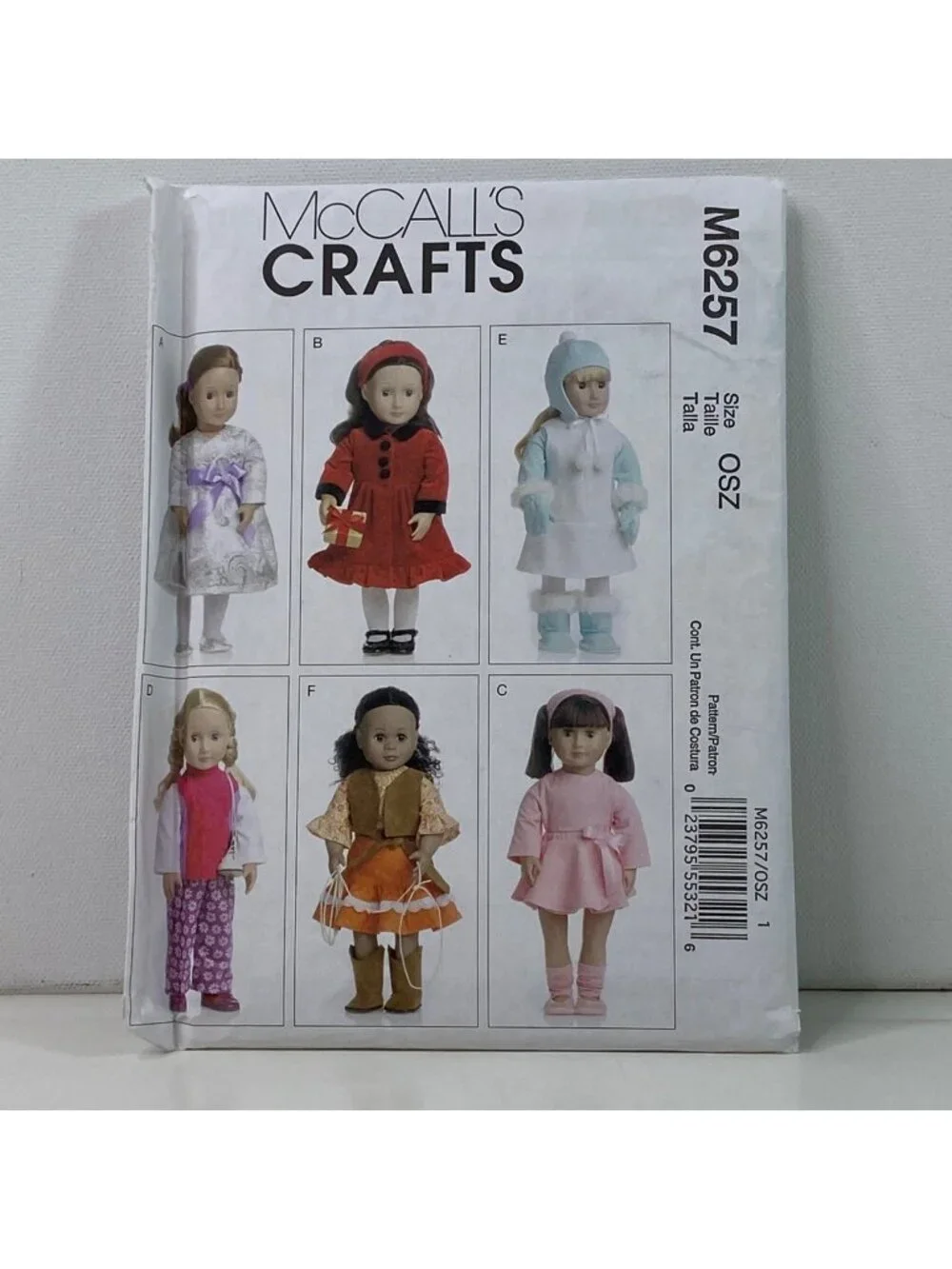 McCalls M6257 18 Inch Doll Sewing Pattern American Girl & More Uncut Crafty